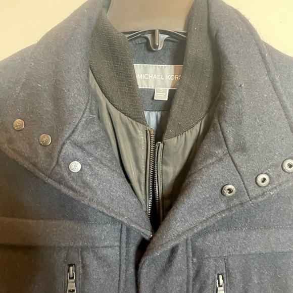Michael Kors Wool Navy Heather Jacket Size S - Picture 2 of 5